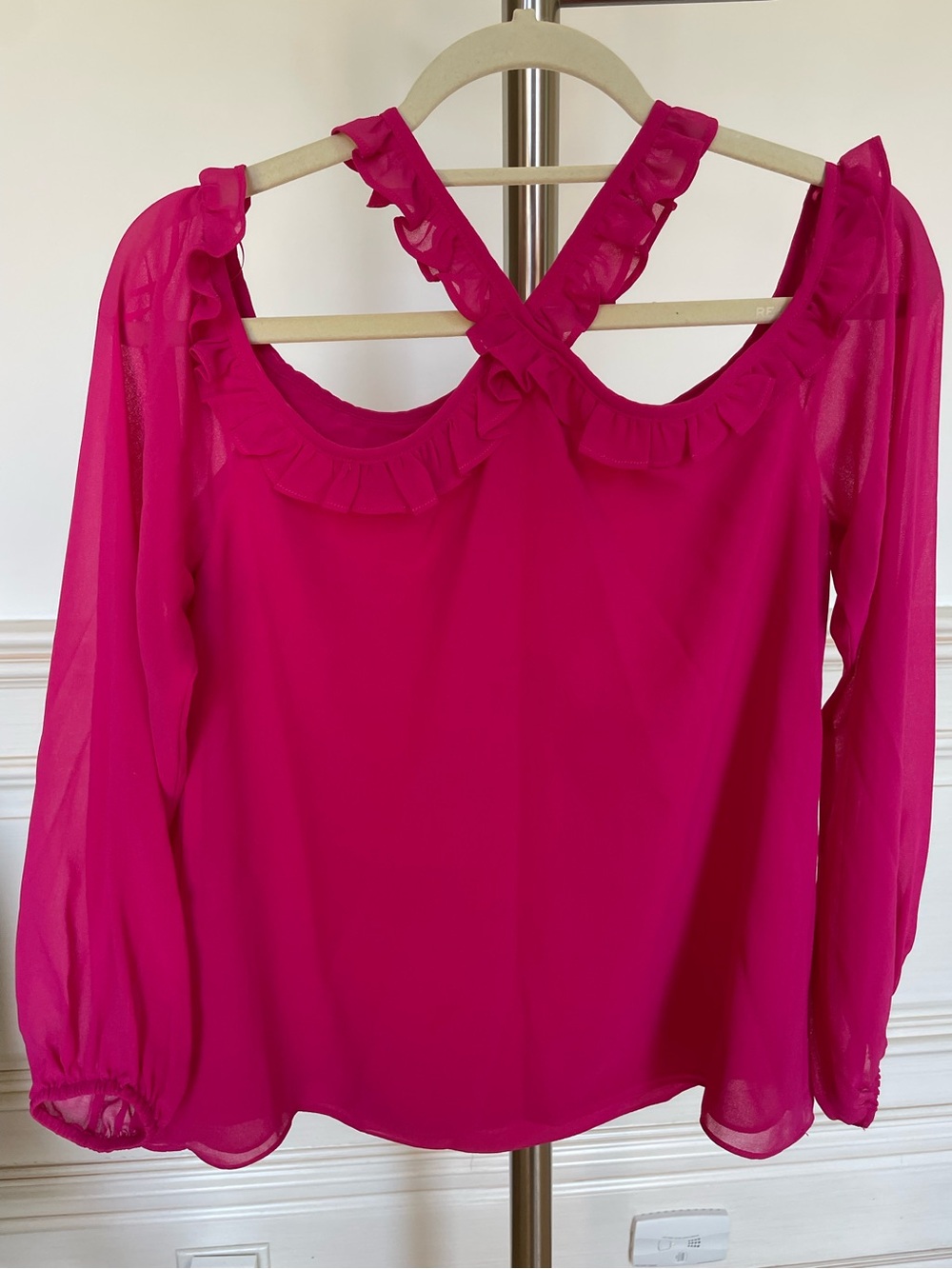 Halter Top Ruffle Blouse - Picture 2 of 3